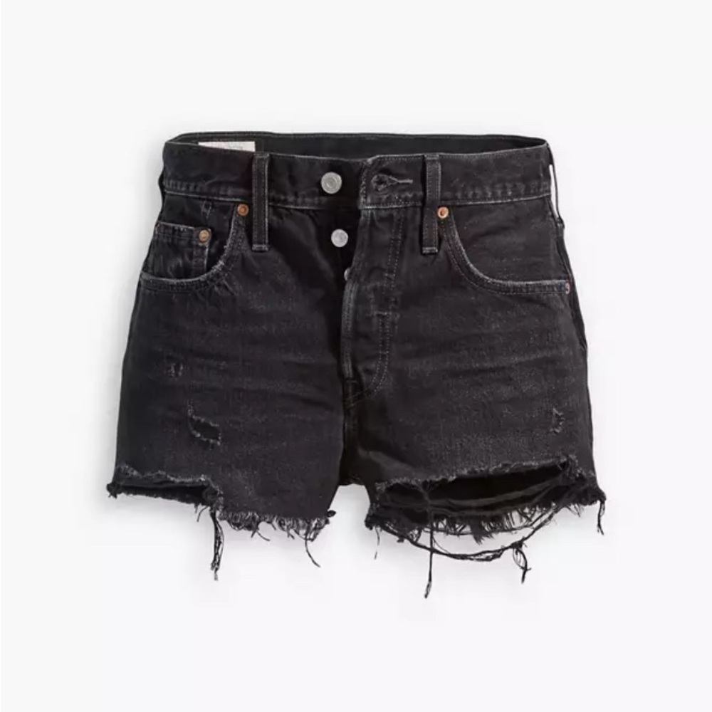 Levi’s 501 original fit black denim shorts